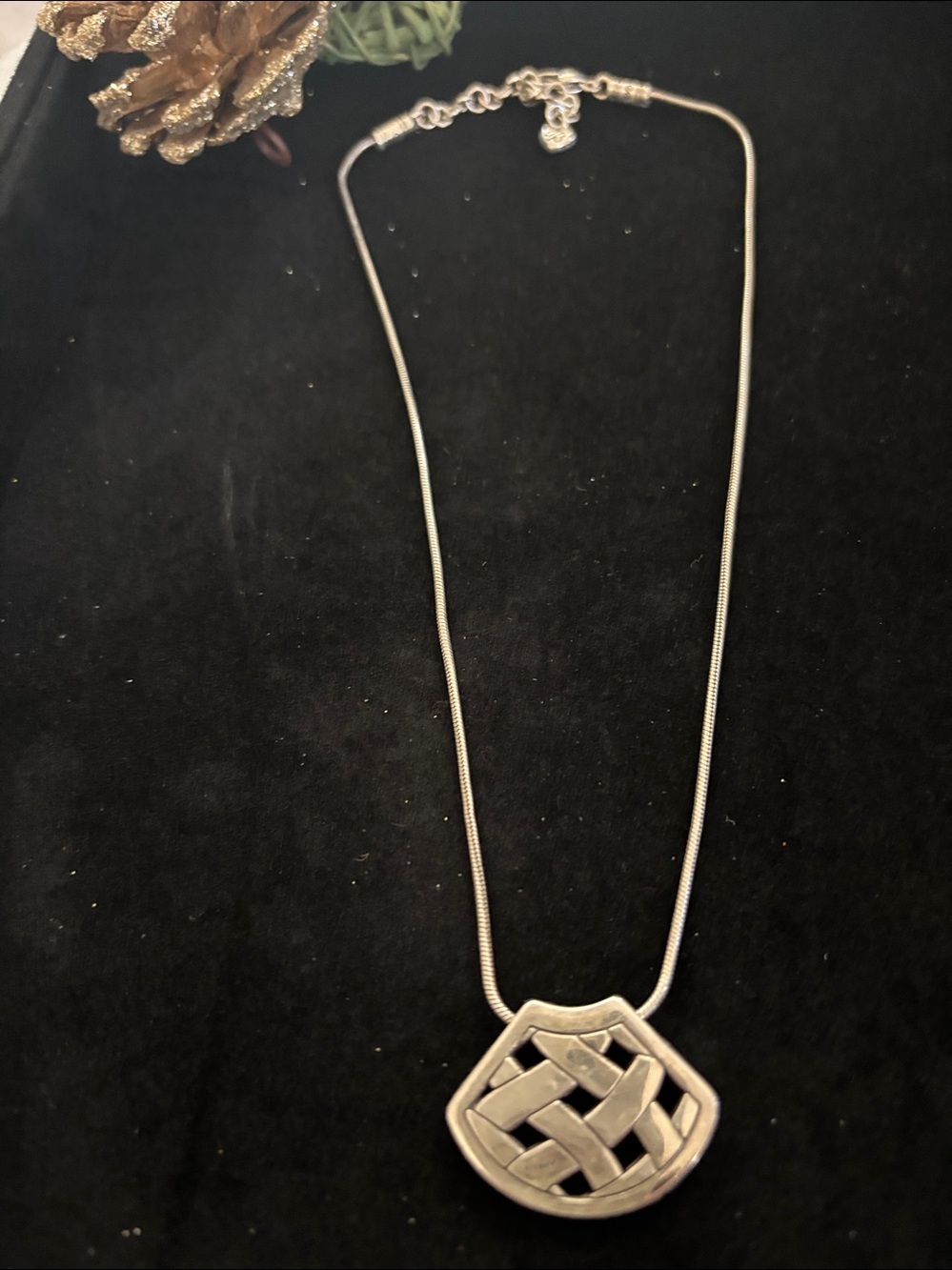 Brighton BasketWeave Pendant Necklace -